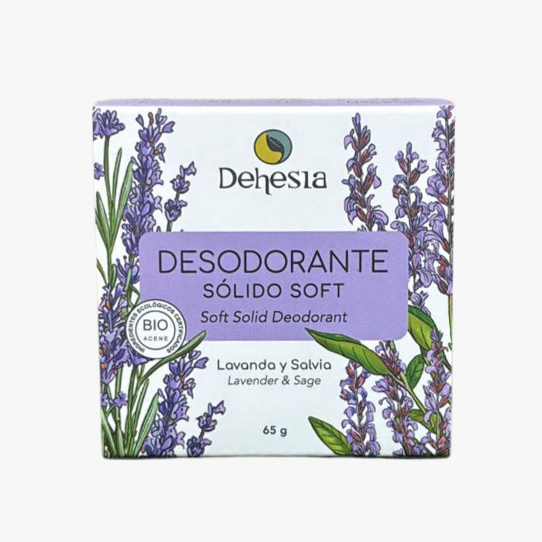 Desodorante sólido natural para pieles sensibles lavanda y salvia